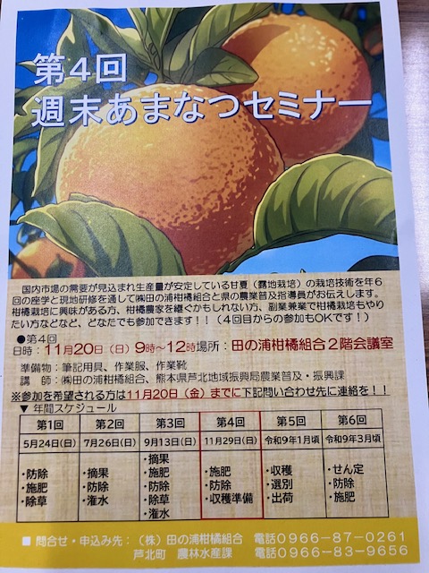 「1反からOK!?」芦北の「週末あまなつセミナー」で知った、これからの農業の形と大先輩の知恵
